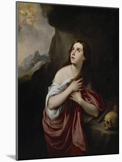 Penitent Magdalene-Bartolome Esteban Murillo-Mounted Giclee Print