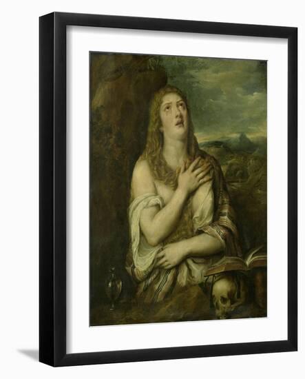 Penitent Mary Magdalene, C. 1550-80-Titian (Tiziano Vecelli)-Framed Art Print