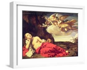 Penitent Mary Magdalene-Guido Cagnacci-Framed Giclee Print