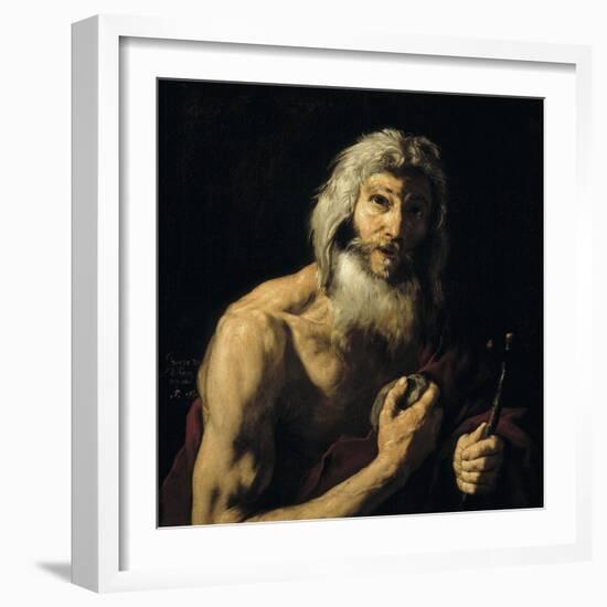 Penitent Saint Jerome, 1652-Jusepe de Ribera-Framed Giclee Print