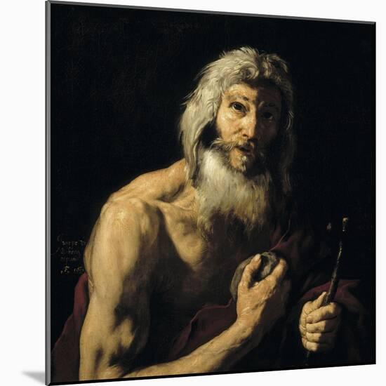 Penitent Saint Jerome, 1652-Jusepe de Ribera-Mounted Giclee Print