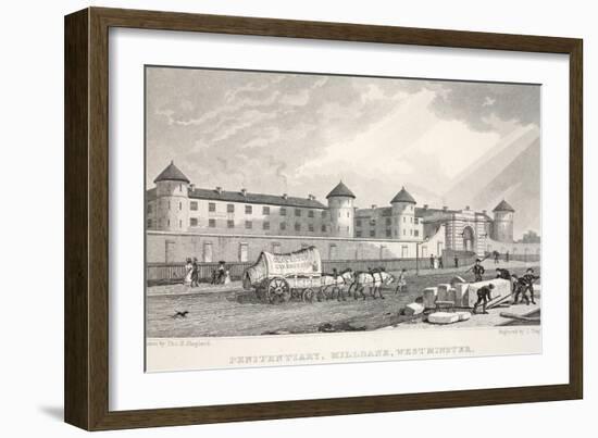 Penitentiary, Millbank, Westminster, from 'London and it's Environs in the Nineteenth Century'-Thomas Hosmer Shepherd-Framed Giclee Print