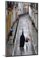 Penitents During Semana Santa (Holy Week) Along Rainy Street, Seville, Andalucia, Spain, Europe-Stuart Black-Mounted Photographic Print