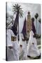 Penitents During Semana Santa (Holy Week) Beneath Torre Del Oro, Seville, Andalucia, Spain, Europe-Stuart Black-Stretched Canvas