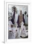 Penitents During Semana Santa (Holy Week) Beneath Torre Del Oro, Seville, Andalucia, Spain, Europe-Stuart Black-Framed Photographic Print