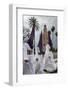 Penitents During Semana Santa (Holy Week) Beneath Torre Del Oro, Seville, Andalucia, Spain, Europe-Stuart Black-Framed Photographic Print