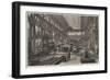 Penn's Marine-Engine Factory at Greenwich, the Large Machine-Shop and Turnery-null-Framed Giclee Print