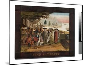 Penn's Treaty with the Indians, C.1830-35 (Oil on Canvas)-Edward Hicks-Mounted Giclee Print