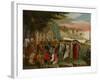 Penn's Treaty with the Indians, C.1830-40 (Oil on Canvas)-Edward Hicks-Framed Giclee Print