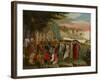 Penn's Treaty with the Indians, C.1830-40 (Oil on Canvas)-Edward Hicks-Framed Giclee Print