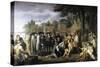 Penn's Treaty with the Indians-Benjamin West-Stretched Canvas