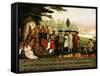 Penn's Treaty with the Indians-Edward Hicks-Framed Stretched Canvas