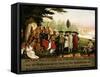 Penn's Treaty with the Indians-Edward Hicks-Framed Stretched Canvas