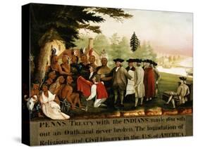 Penn's Treaty with the Indians-Edward Hicks-Stretched Canvas