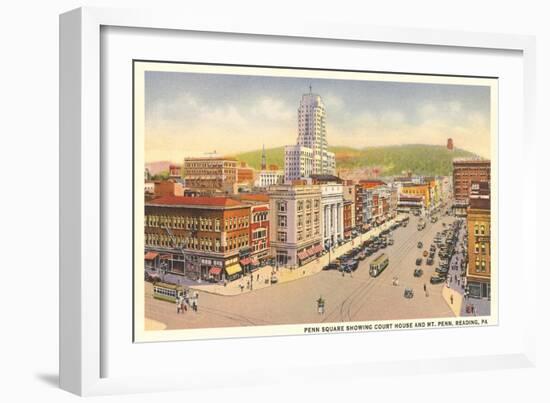 Penn Square, Courthouse, Mt. Penn, Reading-null-Framed Art Print