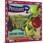 Pennant Brand Apple Label, Watsonville, California-Lantern Press-Mounted Art Print