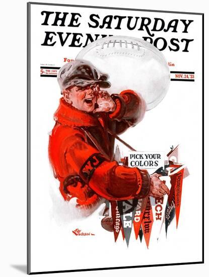 "Pennants for Sale," Saturday Evening Post Cover, November 24, 1923-Elbert Mcgran Jackson-Mounted Giclee Print