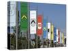 Pennants in Eyre Square Representing the Tribes of Galway, County Galway, Connacht, Ireland-Gary Cook-Stretched Canvas