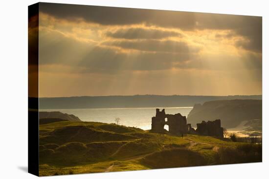 Pennard Castle, Gower, Wales, United Kingdom, Europe-Billy Stock-Stretched Canvas