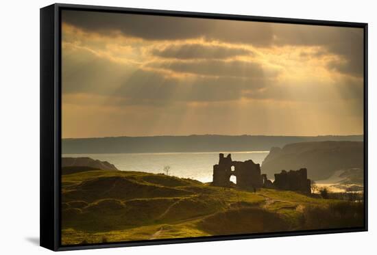 Pennard Castle, Gower, Wales, United Kingdom, Europe-Billy Stock-Framed Stretched Canvas