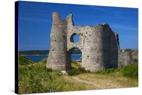 Pennard Castle, Overlooking Three Cliffs Bay, Gower, Wales, United Kingdom, Europe-Billy Stock-Stretched Canvas