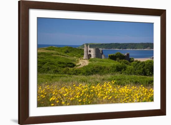 Pennard Castle, Overlooking Three Cliffs Bay, Gower, Wales, United Kingdom, Europe.-Billy Stock-Framed Photographic Print