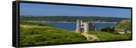 Pennard Castle (Penmaen Castle) Overlooking Three Cliffs Bay, Gower, Wales, United Kingdom, Europe-Billy Stock-Framed Stretched Canvas