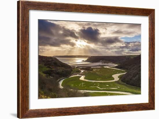 Pennard Pill, Overlooking Three Cliffs Bay, Gower, Wales, United Kingdom, Europe-Billy-Framed Photographic Print