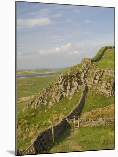 Pennine Way Crossing Near Turret 37A, Hadrians Wall, Unesco World Heritage Site, England-James Emmerson-Mounted Photographic Print