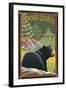 Pennsylvania - Bear in Forest-Lantern Press-Framed Art Print