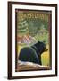 Pennsylvania - Bear in Forest-Lantern Press-Framed Art Print