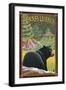 Pennsylvania - Bear in Forest-Lantern Press-Framed Art Print