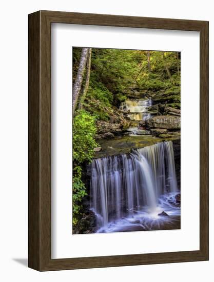 Pennsylvania, Benton, Ricketts Glen SP. Delaware Falls Cascade-Jay O'brien-Framed Photographic Print