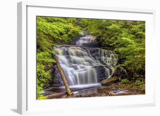 Pennsylvania, Benton, Ricketts Glen State Park. Mohican Falls Cascade-Jay O'brien-Framed Photographic Print