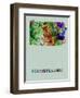 Pennsylvania Color Splatter Map-NaxArt-Framed Art Print