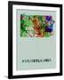 Pennsylvania Color Splatter Map-NaxArt-Framed Art Print
