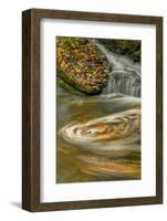 Pennsylvania, Delaware Water Gap NRA. Waterfall and Swirling Pool-Jay O'brien-Framed Photographic Print