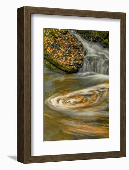 Pennsylvania, Delaware Water Gap NRA. Waterfall and Swirling Pool-Jay O'brien-Framed Photographic Print