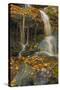 Pennsylvania, Delaware Water Gap NRA. Waterfall over Rocks-Jay O'brien-Stretched Canvas