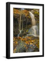 Pennsylvania, Delaware Water Gap NRA. Waterfall over Rocks-Jay O'brien-Framed Premium Photographic Print