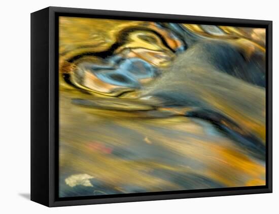 Pennsylvania, Delaware Watergap Nra. Flowing Water Abstract-Jay O'brien-Framed Stretched Canvas