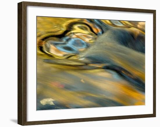 Pennsylvania, Delaware Watergap Nra. Flowing Water Abstract-Jay O'brien-Framed Photographic Print