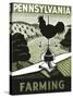 Pennsylvania Farming Weathervane-null-Stretched Canvas
