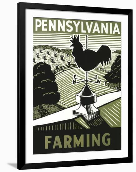 Pennsylvania Farming Weathervane-null-Framed Giclee Print