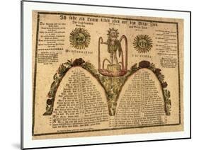 Pennsylvania German Fraktur Labeled with Verse from Revelations 14:1-null-Mounted Giclee Print