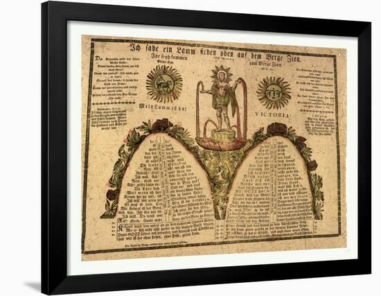 Pennsylvania German Fraktur Labeled with Verse from Revelations 14:1-null-Framed Giclee Print