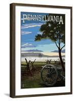 Pennsylvania - Military Park-Lantern Press-Framed Art Print