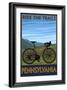 Pennsylvania - Mountain Bike Scene-Lantern Press-Framed Art Print
