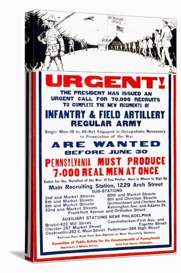 Pennsylvania Must Produce 7,000 Real Men at Once-null-Stretched Canvas