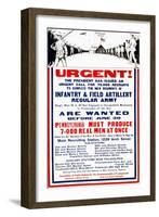 Pennsylvania Must Produce 7,000 Real Men at Once-null-Framed Art Print